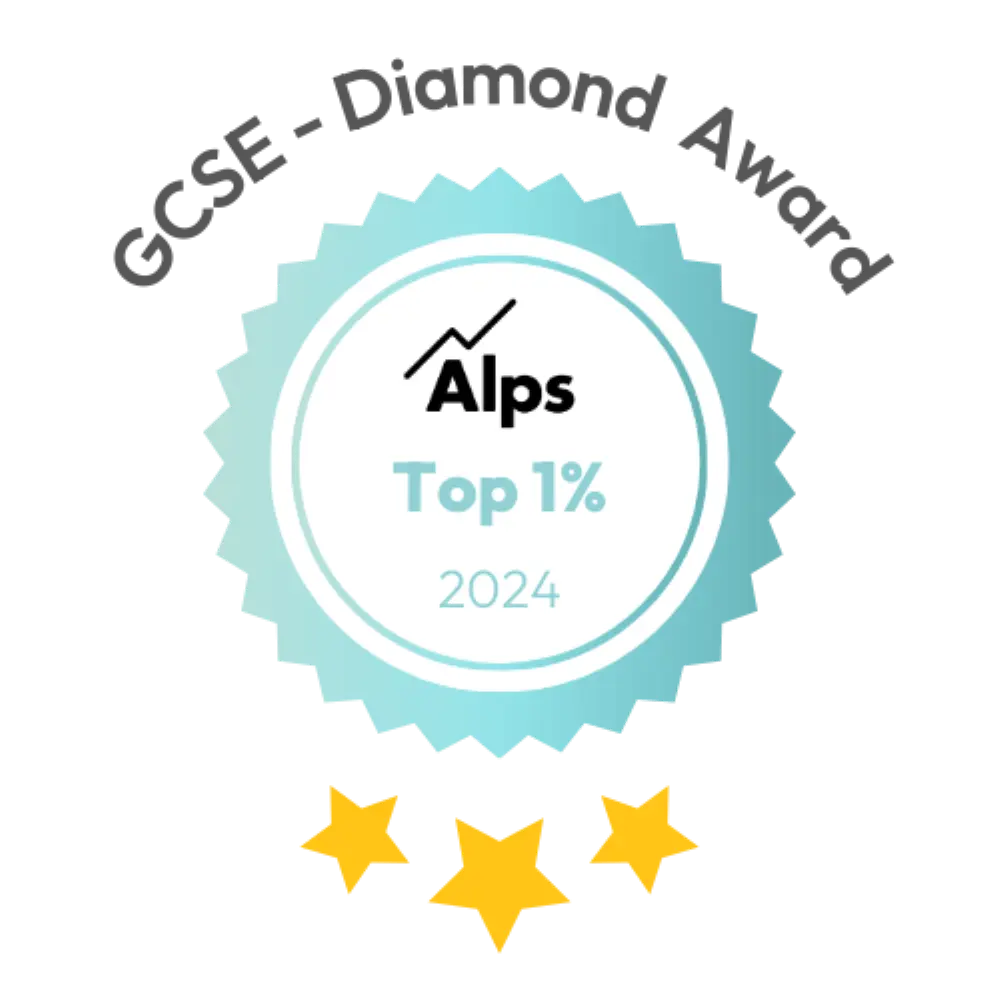 Alps Top 1% Diamond Award for value-added progress at GCSE  level.