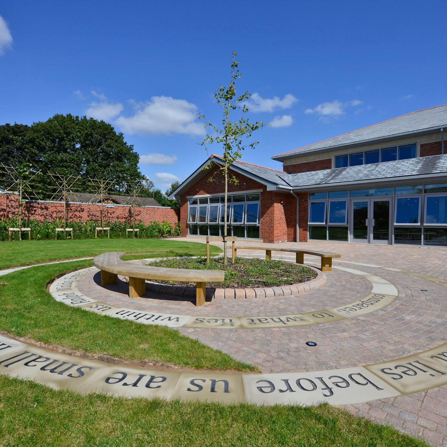 The Grange School courtyard.