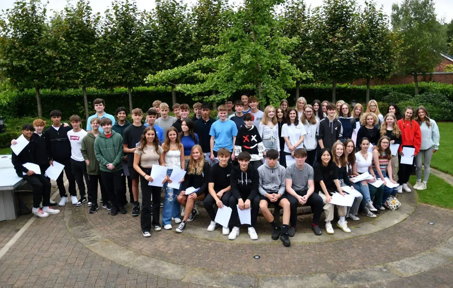 The Grange School, Senior Pupils on GCSE Results Day.