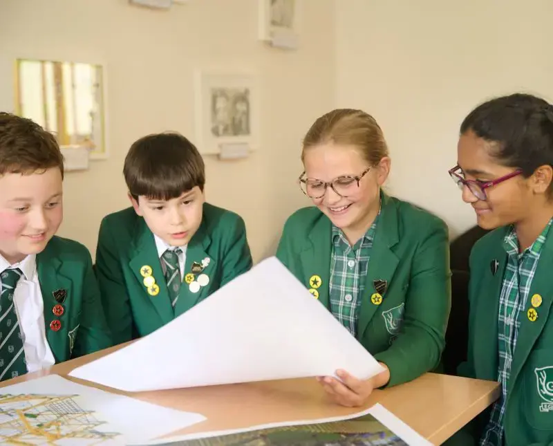 The Grange School Junior pupils deep in discussion.