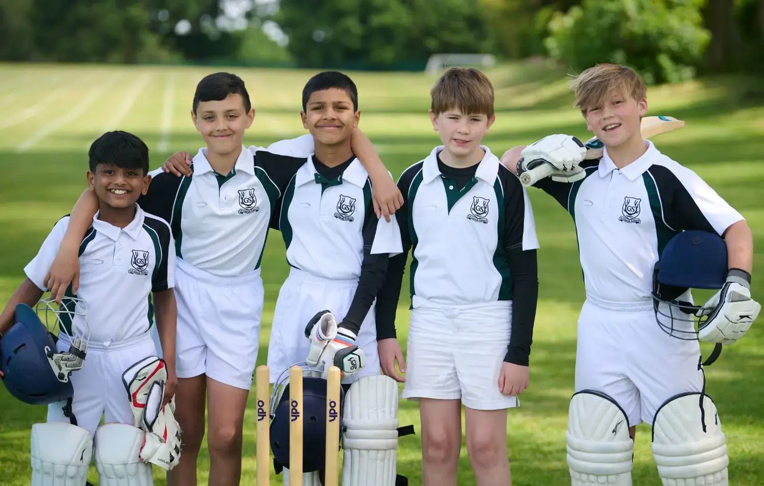 The Grange School Junior pupils, cricket.