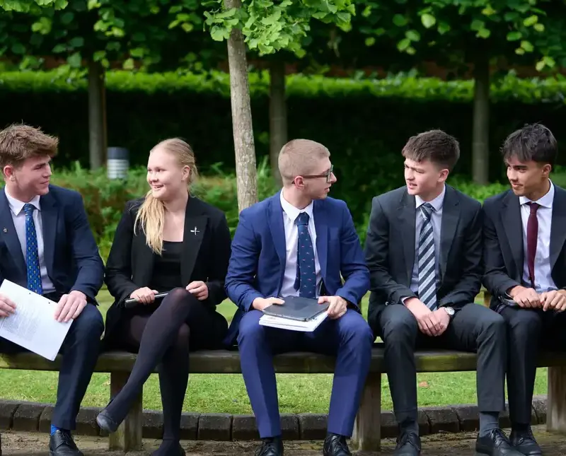 The Grange School Sixth form pupils.