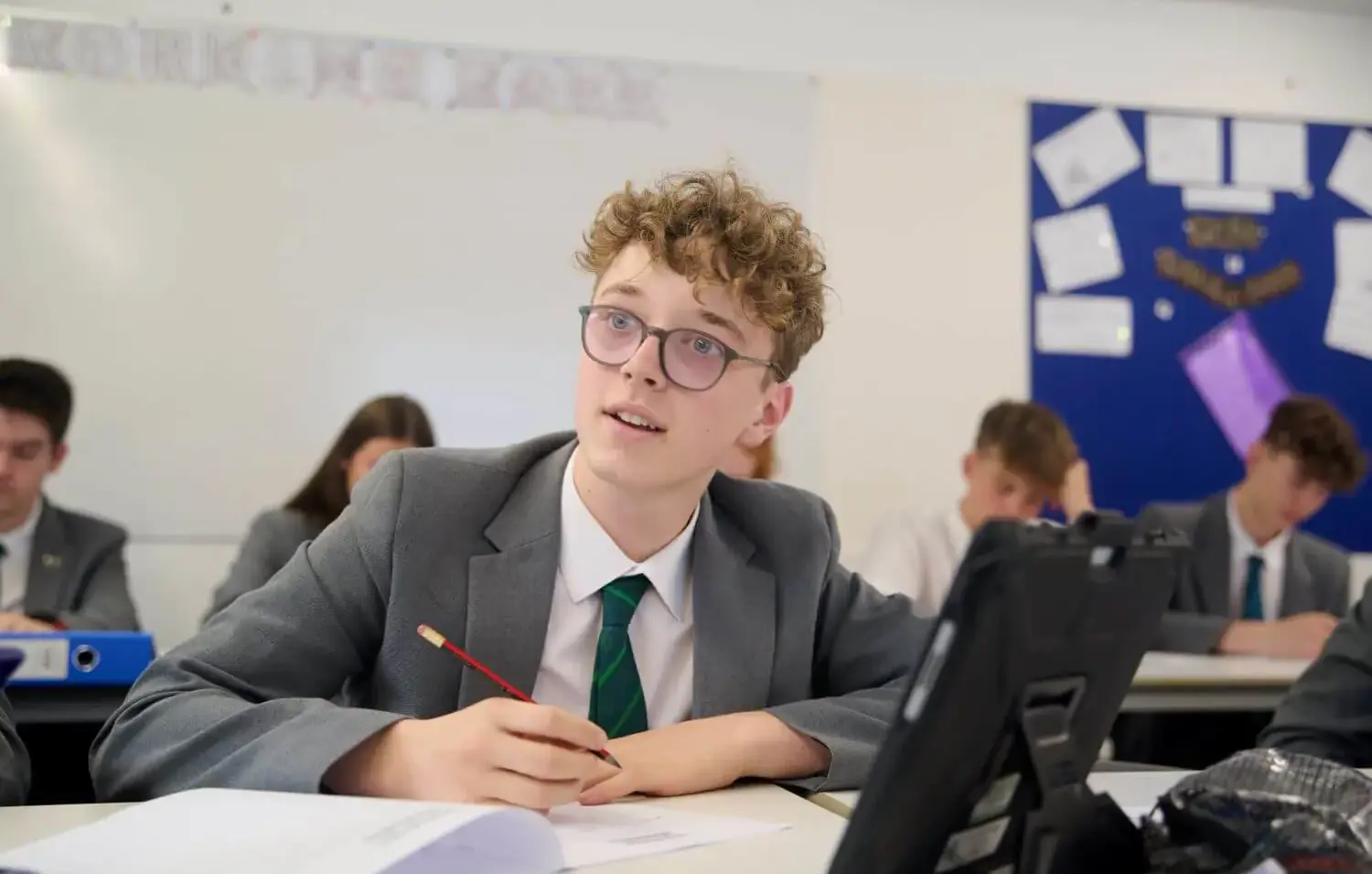The Grange School senior pupil in a lesson.
