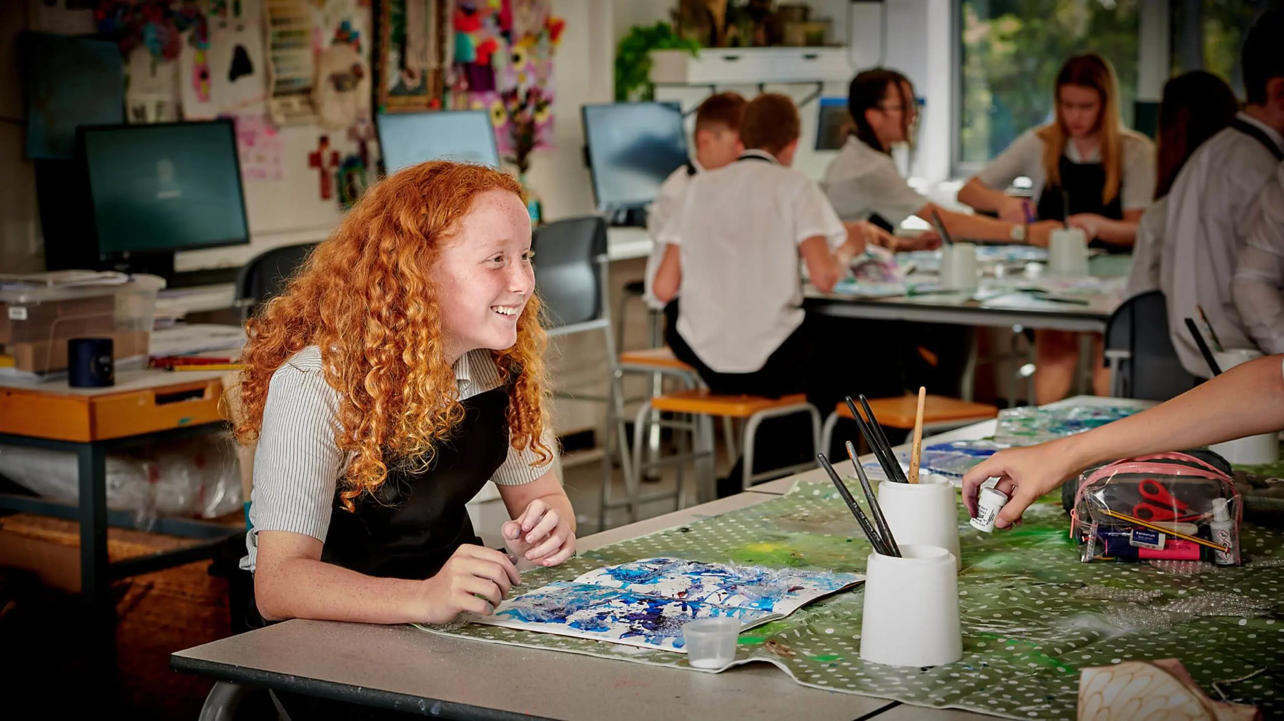 The Grange School Senior Pupil in an Art lesson.