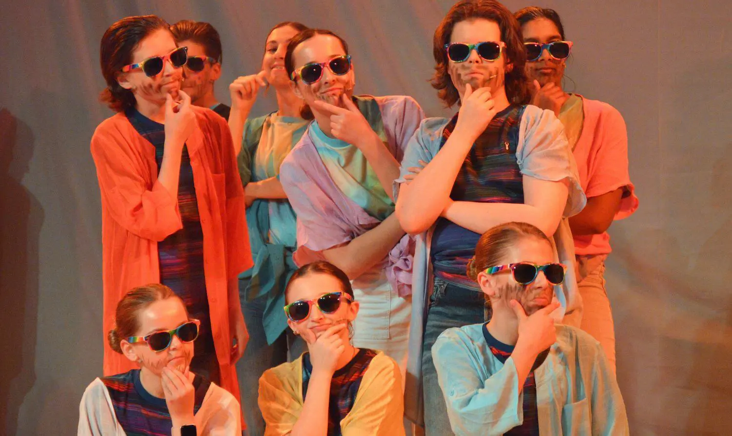 The Grange School Senior pupils performing in a Drama production.