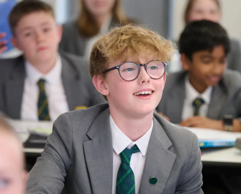 The Grange School Senior pupil in a lesson.