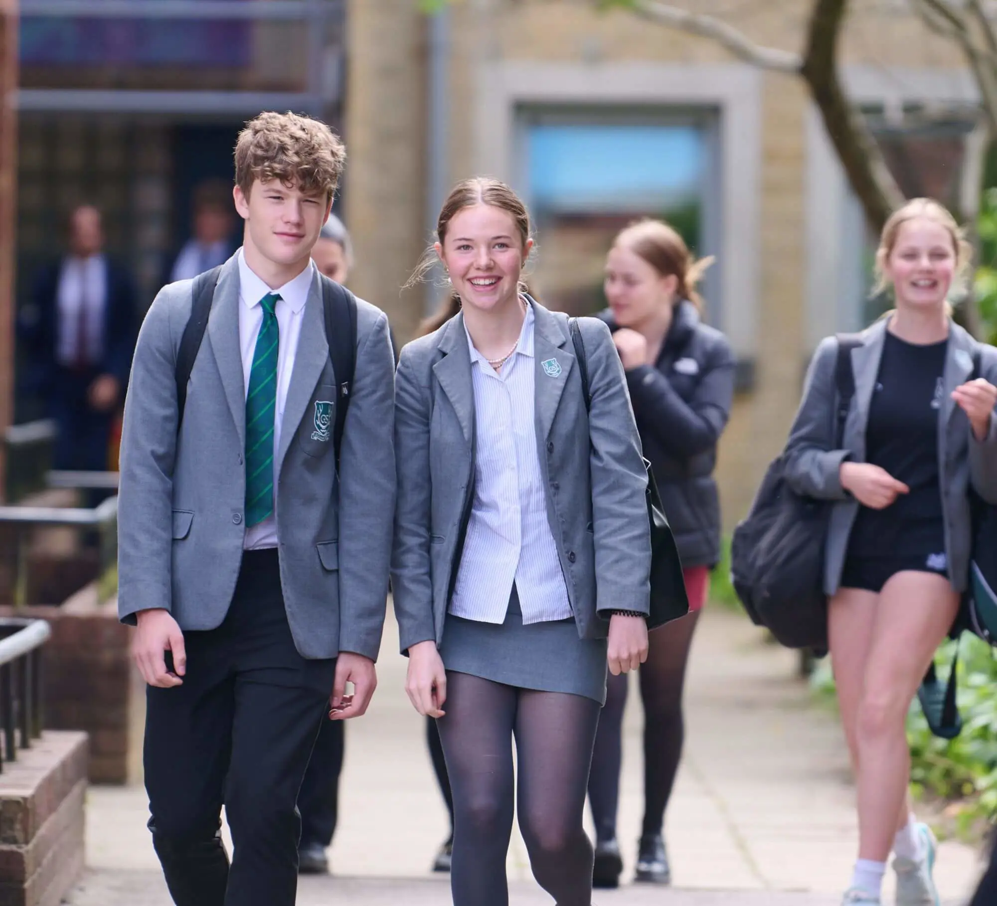 The Grange School Senior Pupils outside on campus.