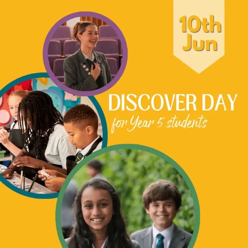 Discover Taster Days for Year 5 students 10th June 2025
